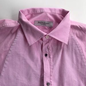 YSL Vintage pink tuxedo shirt